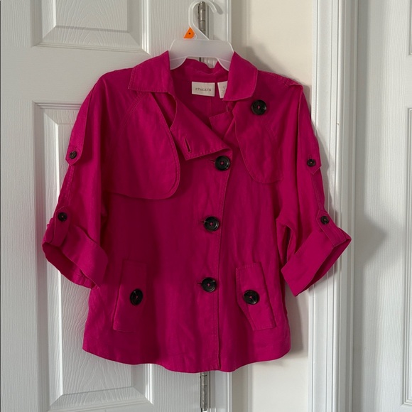 Chico's Jackets & Blazers - Chicos Linen Cropped Trench Jacket